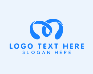 Ribbon - Digital Marketing Letter M logo design