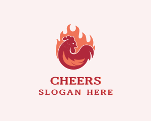 Grilling - Flame Grill Chicken logo design