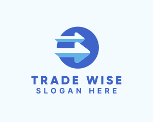 Logistics Trade Arrow  logo design