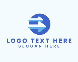 Export - Logistics Trade Arrow logo design