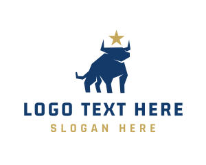 Agriculture - Bull Horns Star logo design