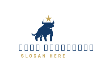Livestock - Bull Horns Star logo design