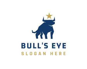 Bull Horns Star logo design