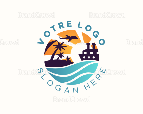 Island Flight Cruise Travel Logo