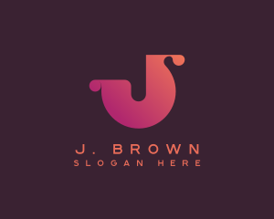 Digital Modern Letter J logo design