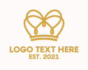 Tiara - Gold Royal Crown logo design
