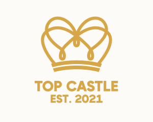 Gold Triangle - Gold Royal Crown logo design