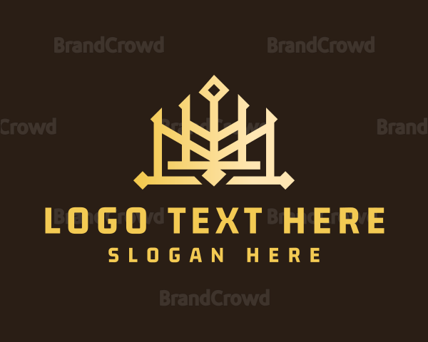 Golden King Crown Logo