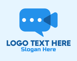 Vlogging - Video Camera Chat logo design