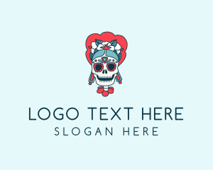 Skull - Mexican La Llorona logo design