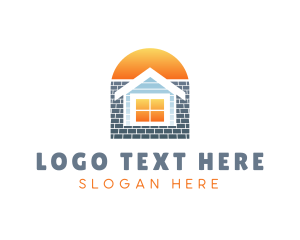 Roofing - House Window Roof logo design