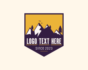 Camper - Outdoor Mountain Adventure logo design