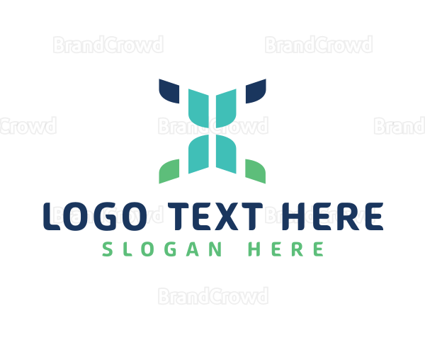 Colorful Tech Letter X Logo
