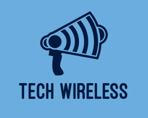 Wireless - Wifi Broadcast Megaphone logo design