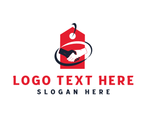 Merchandise - Shopping Tag Handshake / Deal logo design