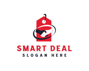 Deal - Shopping Tag Handshake / Deal logo design