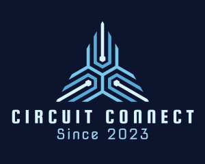 Circuit - Triangle Circuit Technology logo design