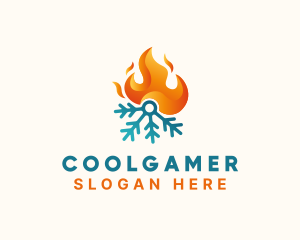 Ice - Cold Snowflake Fire logo design