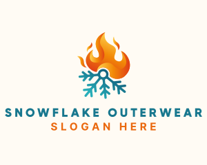 Cold Snowflake Fire  logo design