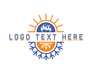 Refrigeration - Hot Cold Thermal logo design