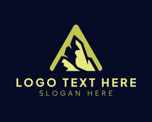 Highlands - Triangle Mountain Peak logo design