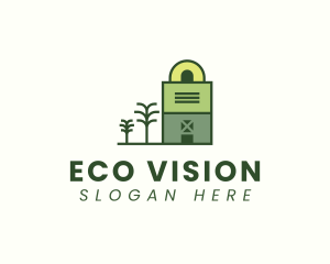 Eco House Building logo design