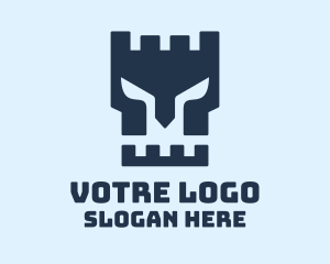 Gladiator - Gladiator Helmet Fortress logo design