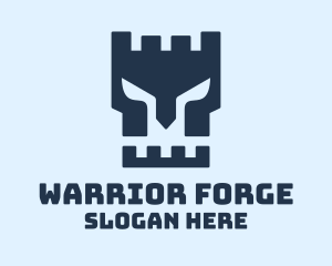 Gladiator - Gladiator Helmet Fortress logo design