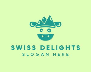 Swiss - Swiss Alps Cow logo design