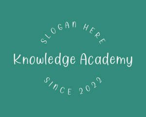 Teaching - Handwritten Kiddie School logo design
