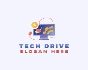 Computer Monitor Technology logo design