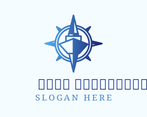 Ocean - Nautical Ship Compass logo design