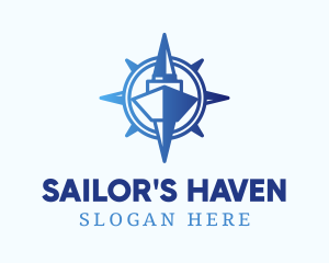 Nautical Ship Compass logo design