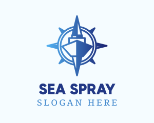 Nautical Ship Compass logo design