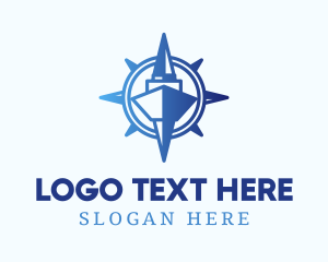 Nautical Ship Compass Logo