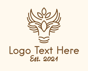 Vegan - Natural Leaf Cow logo design