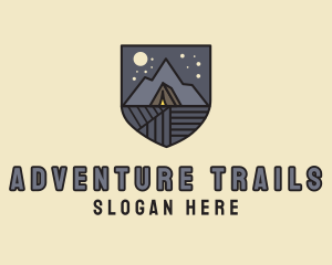 Night Outdoor Camping logo design