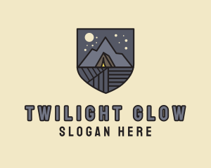 Night Outdoor Camping logo design