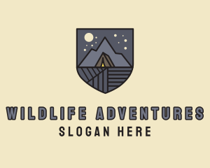 Night Outdoor Camping logo design