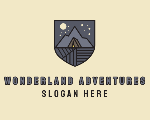 Night Outdoor Camping logo design