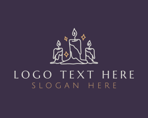 Lent - Elegant Light Candle logo design