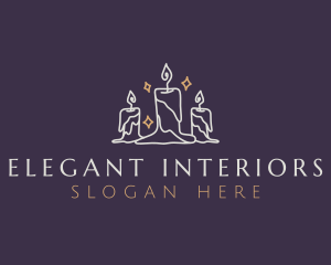 Elegant Light Candle logo design