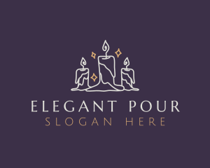 Elegant Light Candle logo design