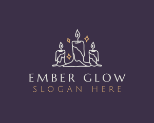Ember - Elegant Light Candle logo design
