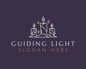 Elegant Light Candle logo design