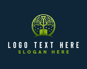 Digging - Leaf Shovel Gardening logo design