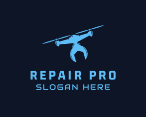 Drone Wrench Repair logo design