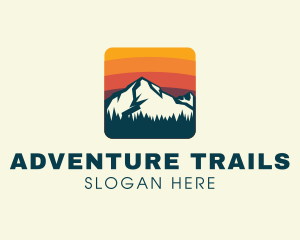 Mountain Hiking Adventurer logo design