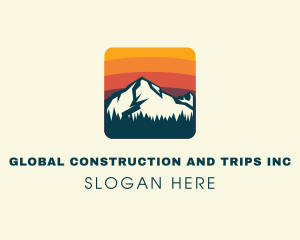 Adventure - Mountain Hiking Adventurer logo design