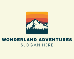 Mountain Hiking Adventurer logo design